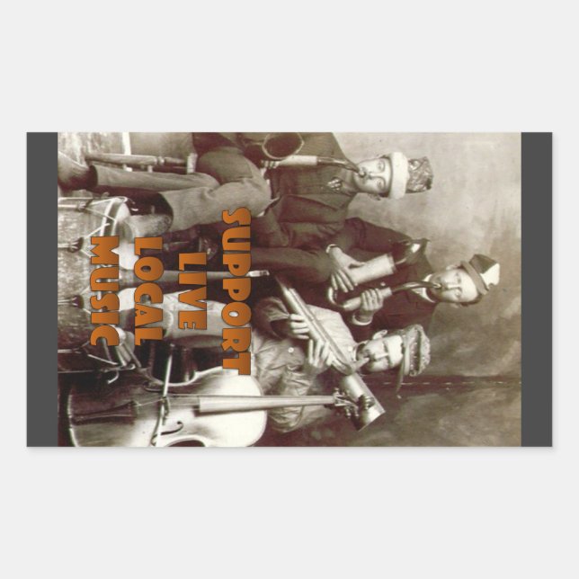 Adesivo Retangular Suporte ao Live Music Sticker (Frente)