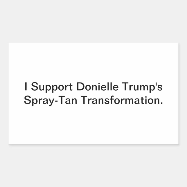 Adesivo Retangular Support Trump Transformation Hankamer Artjunkhaus (Frente)