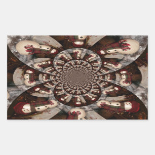 Adesivo Retangular Surpreendente Snowman