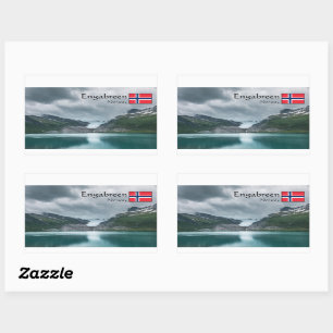 Adesivo Retangular Svartisen Glacier Norway Souvenir