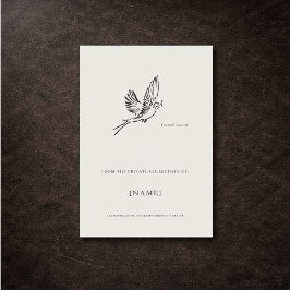 Adesivo Retangular Swallow- Custom Vintage Ex Libris Bookplate