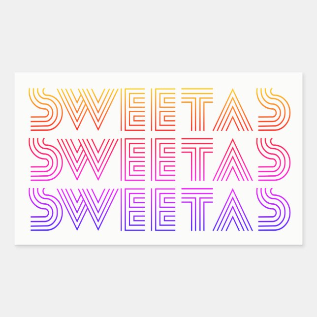 Adesivo Retangular "Sweet As" Rainbow Sticker (Frente)