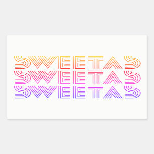 Adesivo Retangular "Sweet As" Rainbow Sticker