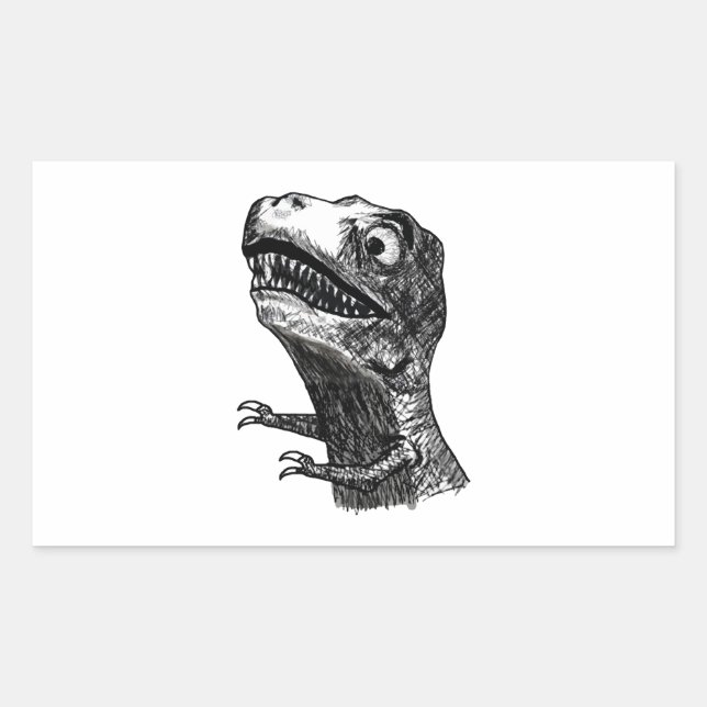 Adesivo Retangular T-Rex Rage Memory - Retângulo Stickers (Frente)