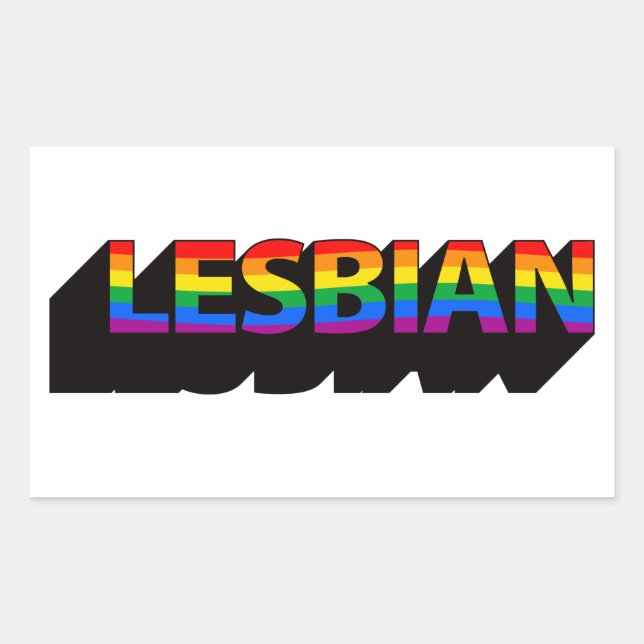 Adesivo Retangular T-Shirt LESBIAN (Frente)