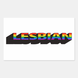 Adesivo Retangular T-Shirt LESBIAN