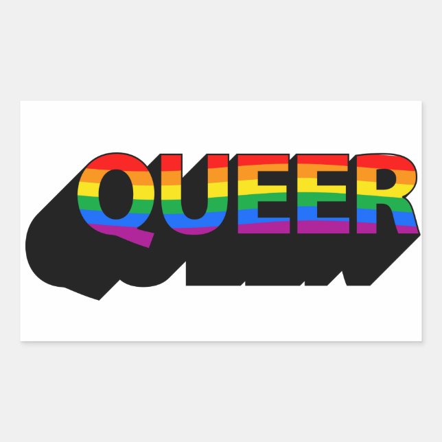 Adesivo Retangular T-Shirt QUEER (Frente)