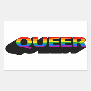 Adesivo Retangular T-Shirt QUEER