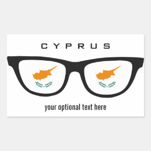 Adesivo Retangular Tampas personalizadas do Cyprus Shades