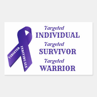 Adesivo Retangular Targeted Individuals Awareness Survivor Warrior