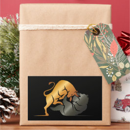 Adesivo Retangular Tarifa de negociação do mercado de ações para a Bu