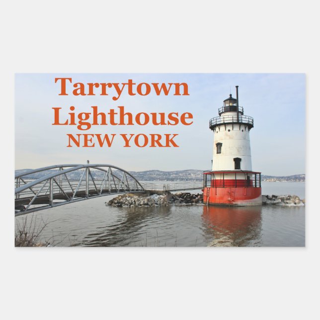 Adesivo Retangular Tarrytown Lighthouse, New York Stickers (Frente)