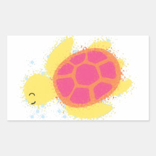 Adesivo Retangular Tartaruga do Mar Cento