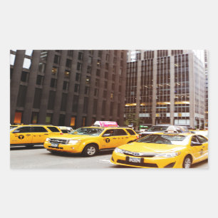Adesivo Retangular táxis NYC em Nova Iorque