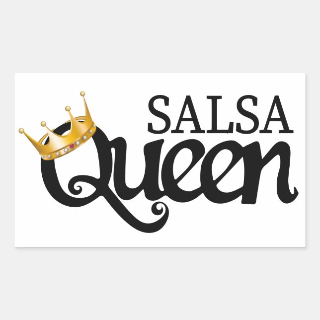 Adesivo Retangular Taza De Café Bolso De Tela Camiseta Salsa Queen, B (Frente)