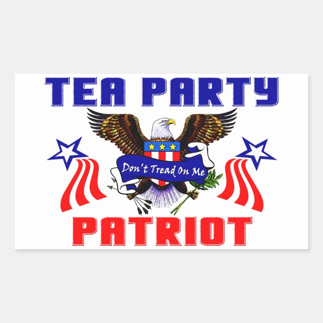 Adesivo Retangular Tea Party Patriot! (Frente)