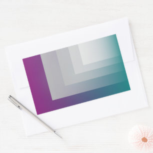 Adesivo Retangular Teal magenta gray