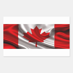Adesivo Retangular Tecido canadense da bandeira