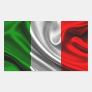 Adesivo Retangular Tecido da bandeira de Italia