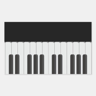 Adesivo Retangular Teclado de piano