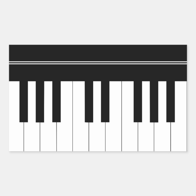 Adesivo Retangular Teclado Piano (Frente)