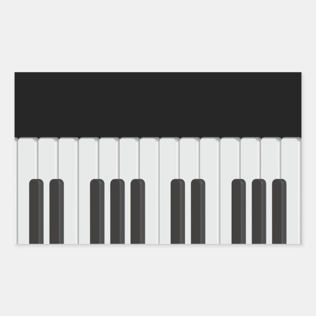Adesivo Retangular Teclado Piano (Frente)