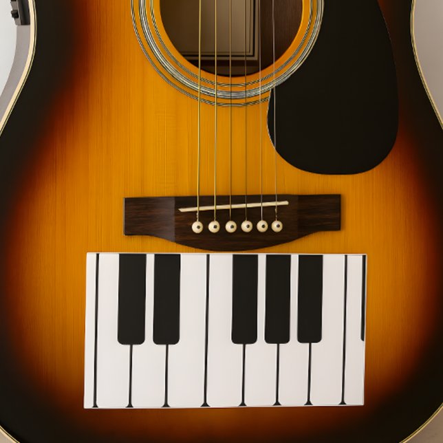 Adesivo Retangular Teclas de novidade grandes em preto e branco do te (Criador carregado)