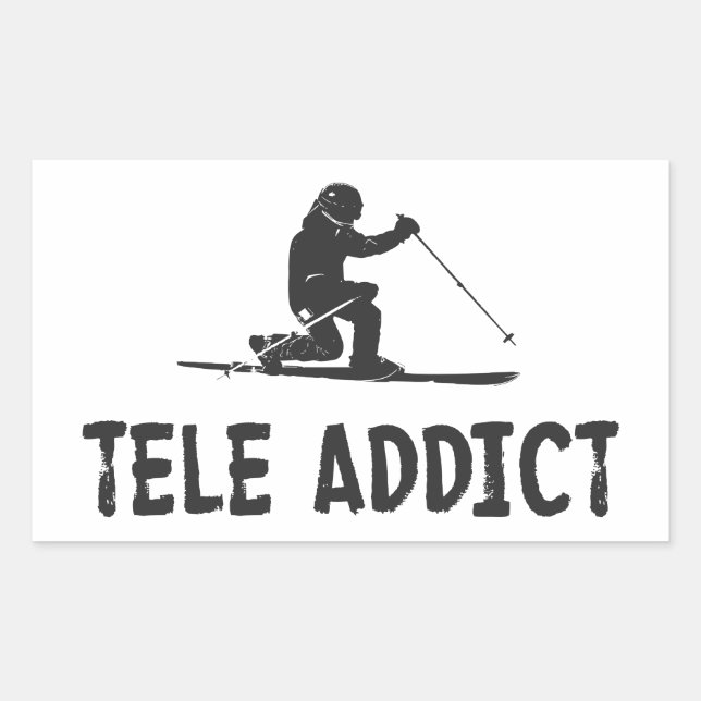 Adesivo Retangular Tele Addict (Frente)