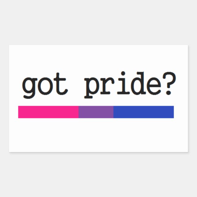 Adesivo Retangular Tem Orgulho? Bi Pride Sticker Bissexual (Frente)