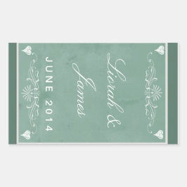 Adesivo Retangular Tema do quadro com corações