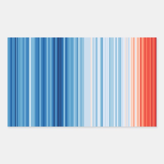 Adesivo Retangular Temperaturas do aquecimento global Mudança climáti (Frente)