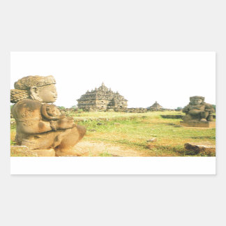 Adesivo Retangular Templo Budista Pleosan, Prabanam, Java, Indonésia