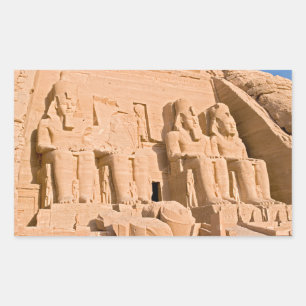Adesivo Retangular Templo de excelente de Abu Simbel - Ramses II - Eg