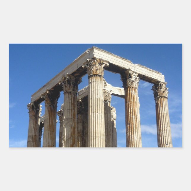 Adesivo Retangular templo zeus (Frente)