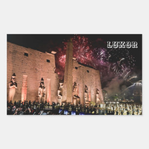 Adesivo Retangular Templos Luxor karnak Viagem História Antigo Egito