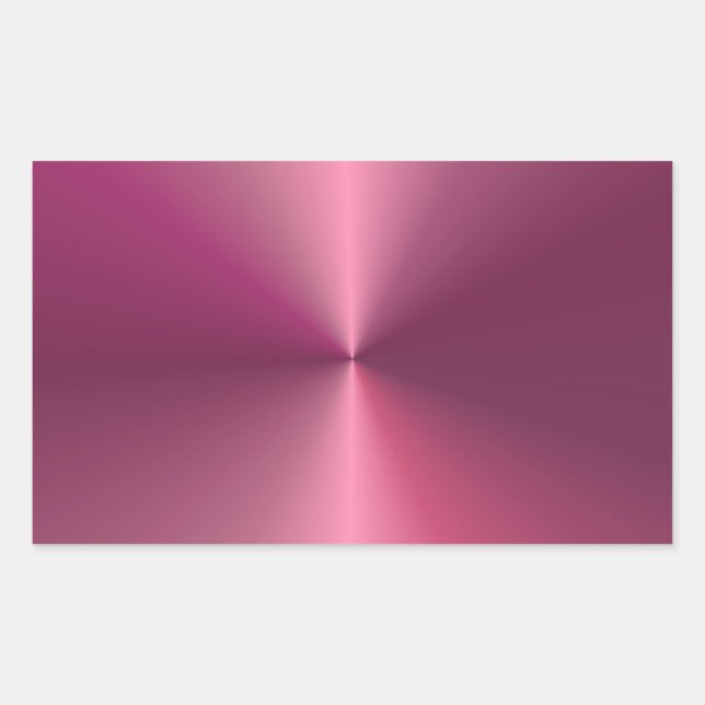 Adesivo Retangular Tendência Vazio Metálico Moderno Elegante Rosa (Frente)