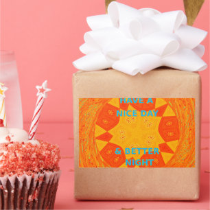 Adesivo Retangular Tenha um belo Design de arte vetorial de texto bri