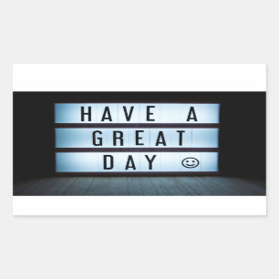 Adesivo Retangular Tenha um excelente dia