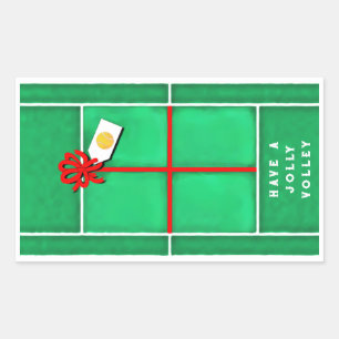 Adesivo Retangular Tênis de palitos de presentes de Natal