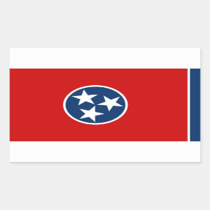 Adesivo Retangular Tennessee Flag