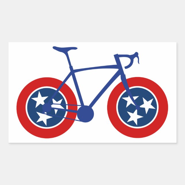 Adesivo Retangular Tennessee Flag Cycling (Frente)