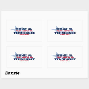Adesivo Retangular Tennessee My Home State Sticker