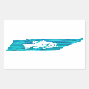 Adesivo Retangular Tennessee Wave Fisheries