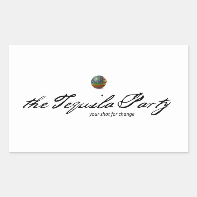 Adesivo Retangular Tequila Party Sticker (Frente)