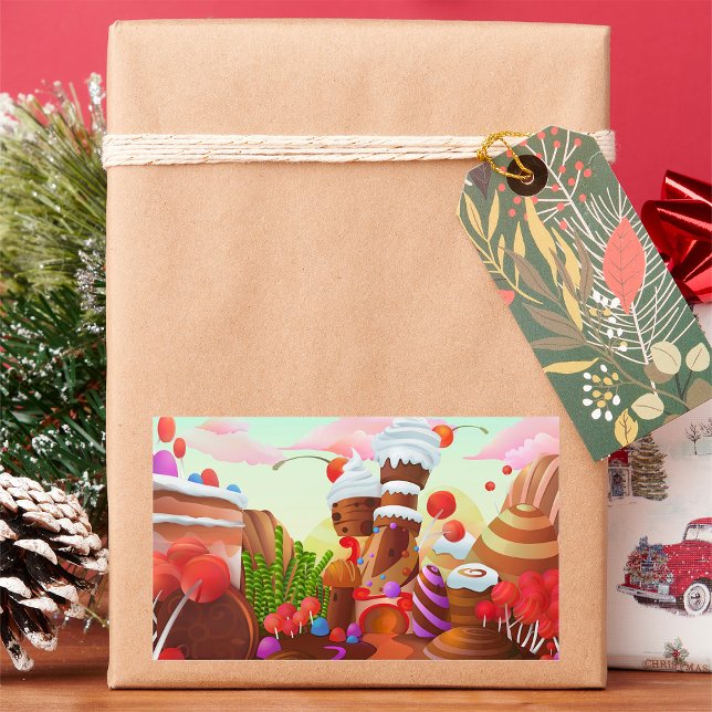 Adesivo Retangular Terra De Chocolate (Criador carregado)