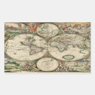 Adesivo Retangular Terrarum Orbis Tabula
