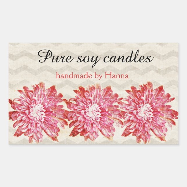 Adesivo Retangular Teste padrão de ziguezague moderno da viga com (Frente)