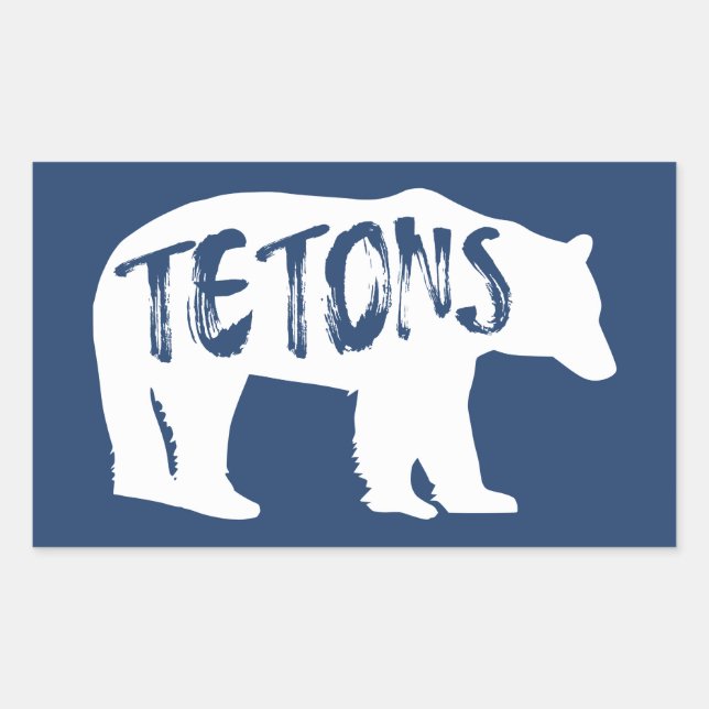 Adesivo Retangular Tetons Bear (Frente)