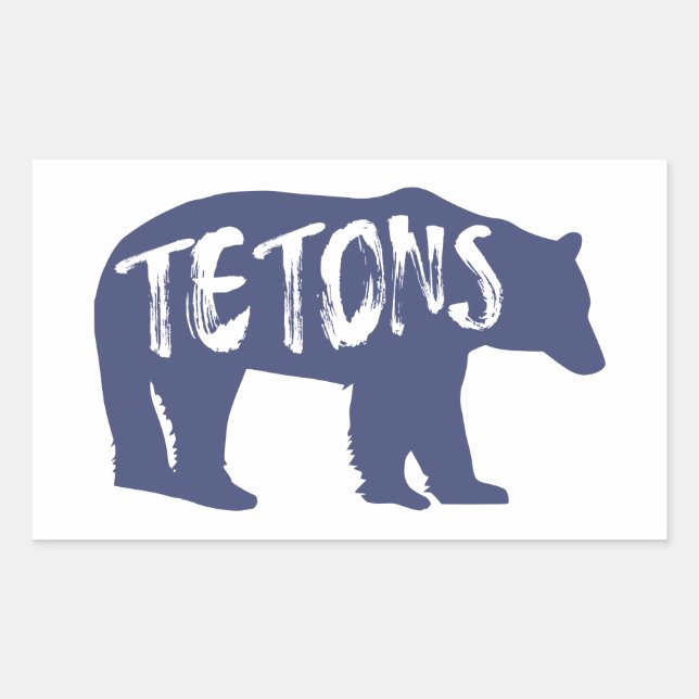 Adesivo Retangular Tetons Bear (Frente)