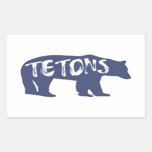 Adesivo Retangular Tetons Bear